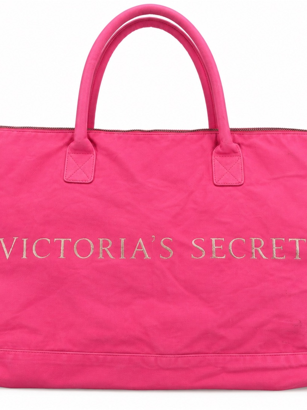 Victoria's Secret Bright Pink Canvas Tote
